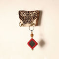  Hand Carved Sheesham Wood Block Key Hanger ( 2 pegs) Online in India l iTokri.com 
