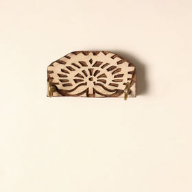  Hand Carved Sheesham Wood Block Key Hanger ( 2 pegs) Online in India l iTokri.com 