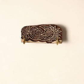  Hand Carved Sheesham Wood Block Key Hanger ( 2 pegs) Online in India l iTokri.com 