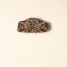  Hand Carved Sheesham Wood Block Key Hanger ( 2 pegs) Online in India l iTokri.com 