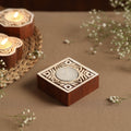  Hand Carved Sheesham Wood Block Tealight Candle Holder Online at iTokri.com 
