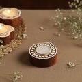  Hand Carved Sheesham Wood Block Tealight Candle Holder Online at iTokri.com 