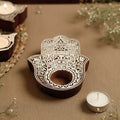  Hand Carved Sheesham Wood Block Tealight Candle Holder Online at iTokri.com 