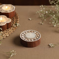  Hand Carved Sheesham Wood Block Tealight Candle Holder Online at iTokri.com 
