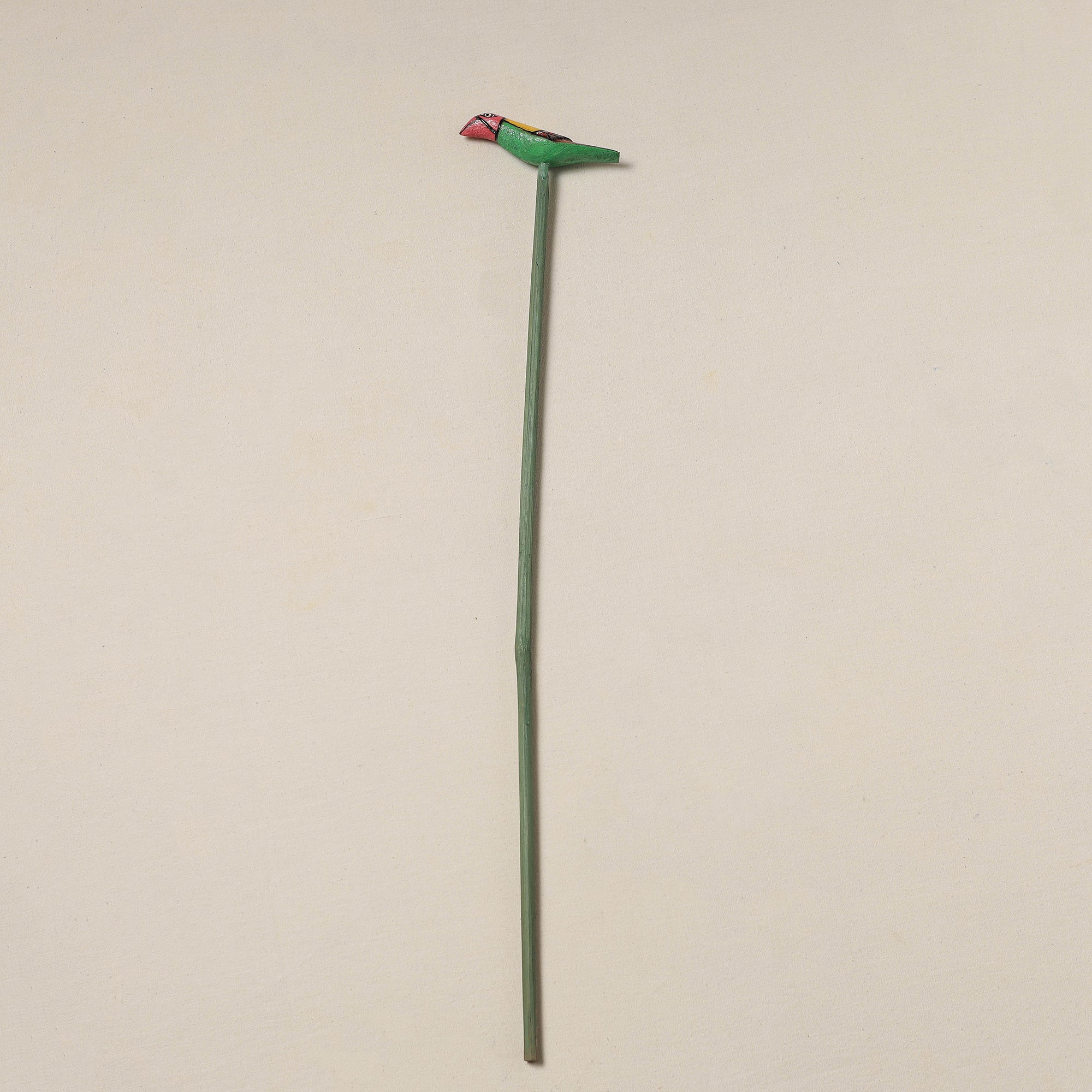 Hand-carved wooden home decor bird stick 08 - handcrafted