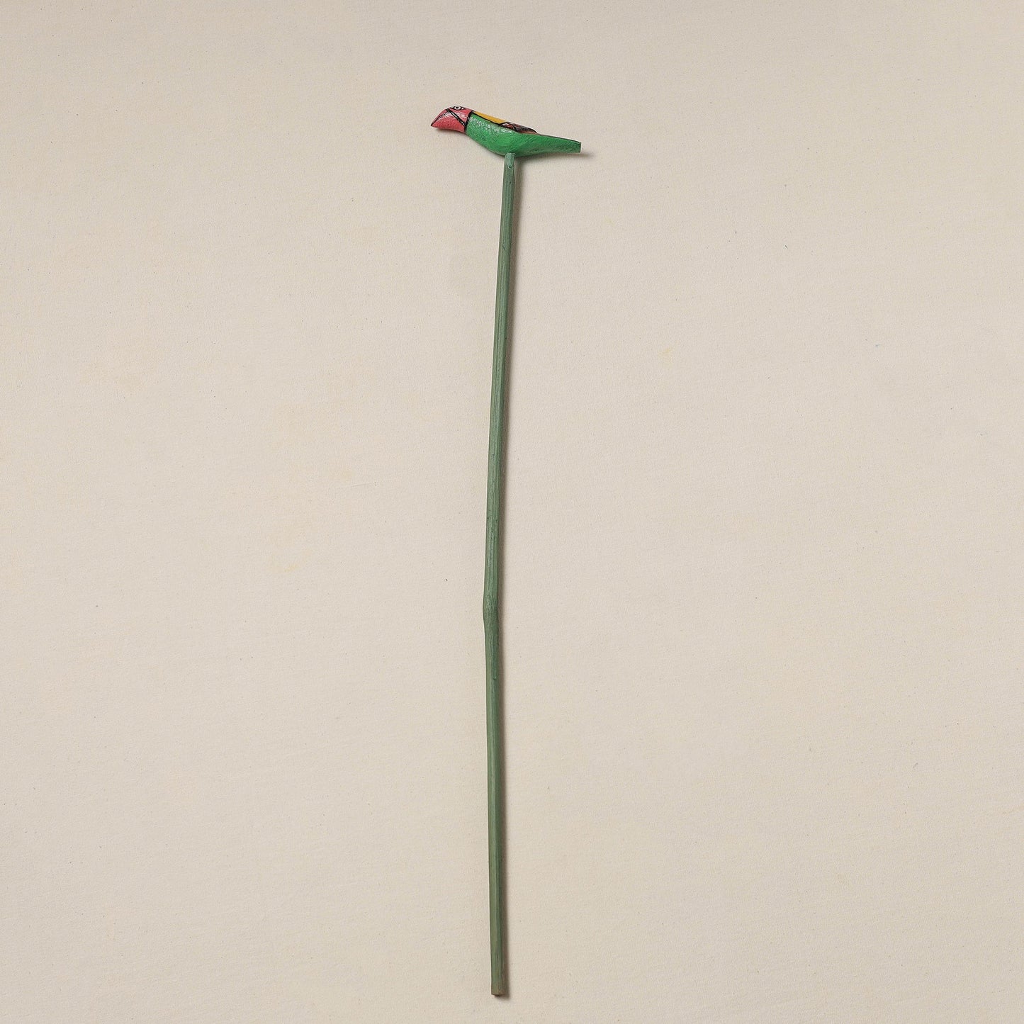 Hand-carved wooden home decor bird stick 08 - handcrafted