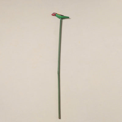 Hand-carved wooden home decor bird stick 08 - handcrafted