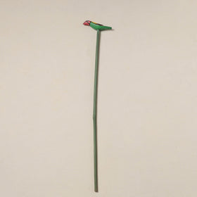 Hand-carved wooden home decor bird stick 08 - handcrafted