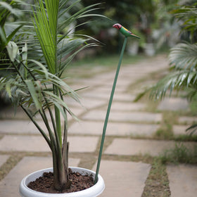 Hand-carved wooden home decor bird stick 08 - handcrafted