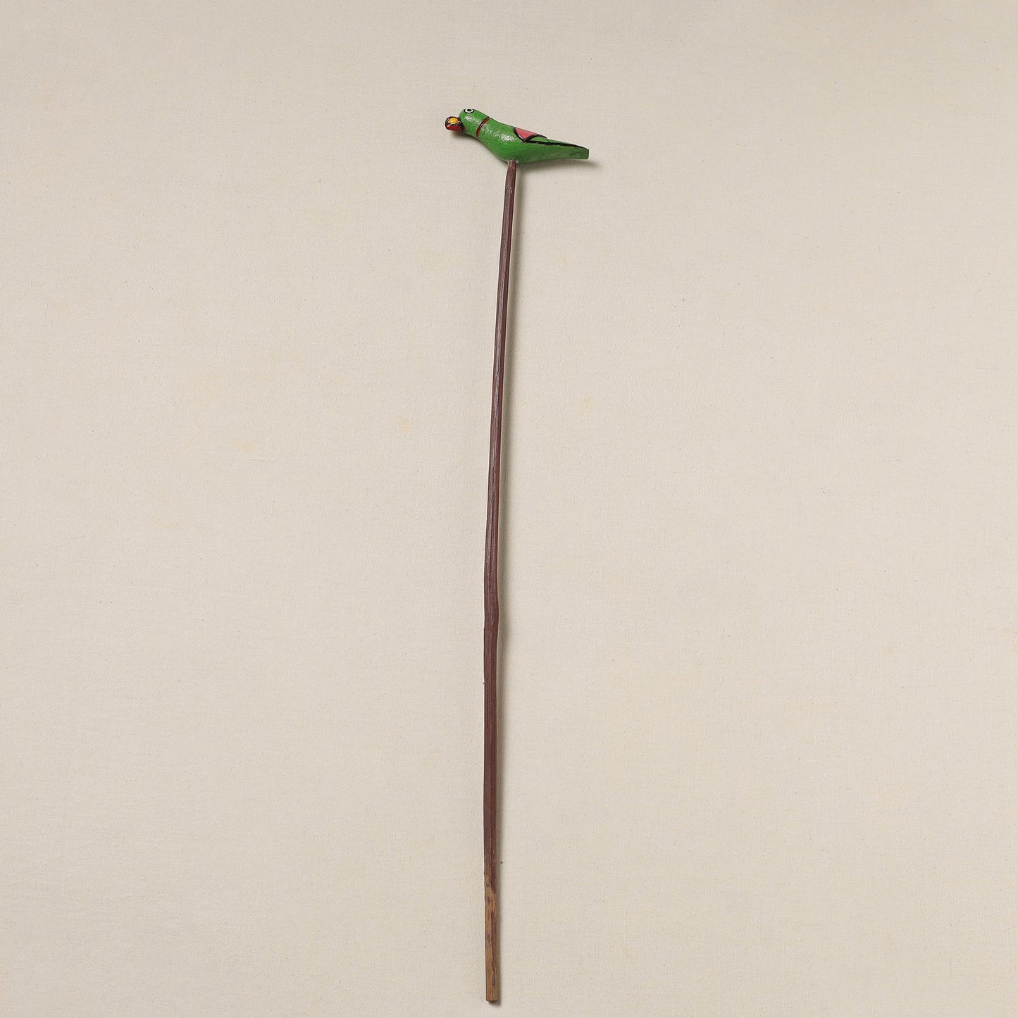 Hand-carved wooden home decor bird stick 09 - handcrafted