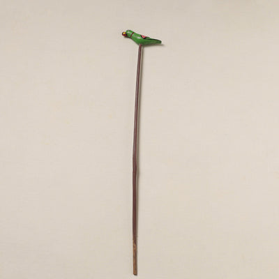 Hand-carved wooden home decor bird stick 09 - handcrafted