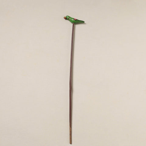 Hand-carved wooden home decor bird stick 09 - handcrafted