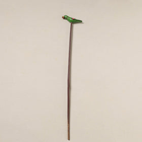 Hand-carved wooden home decor bird stick 09 - handcrafted