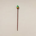 Hand-carved wooden home decor flower stick 04 - handcrafted