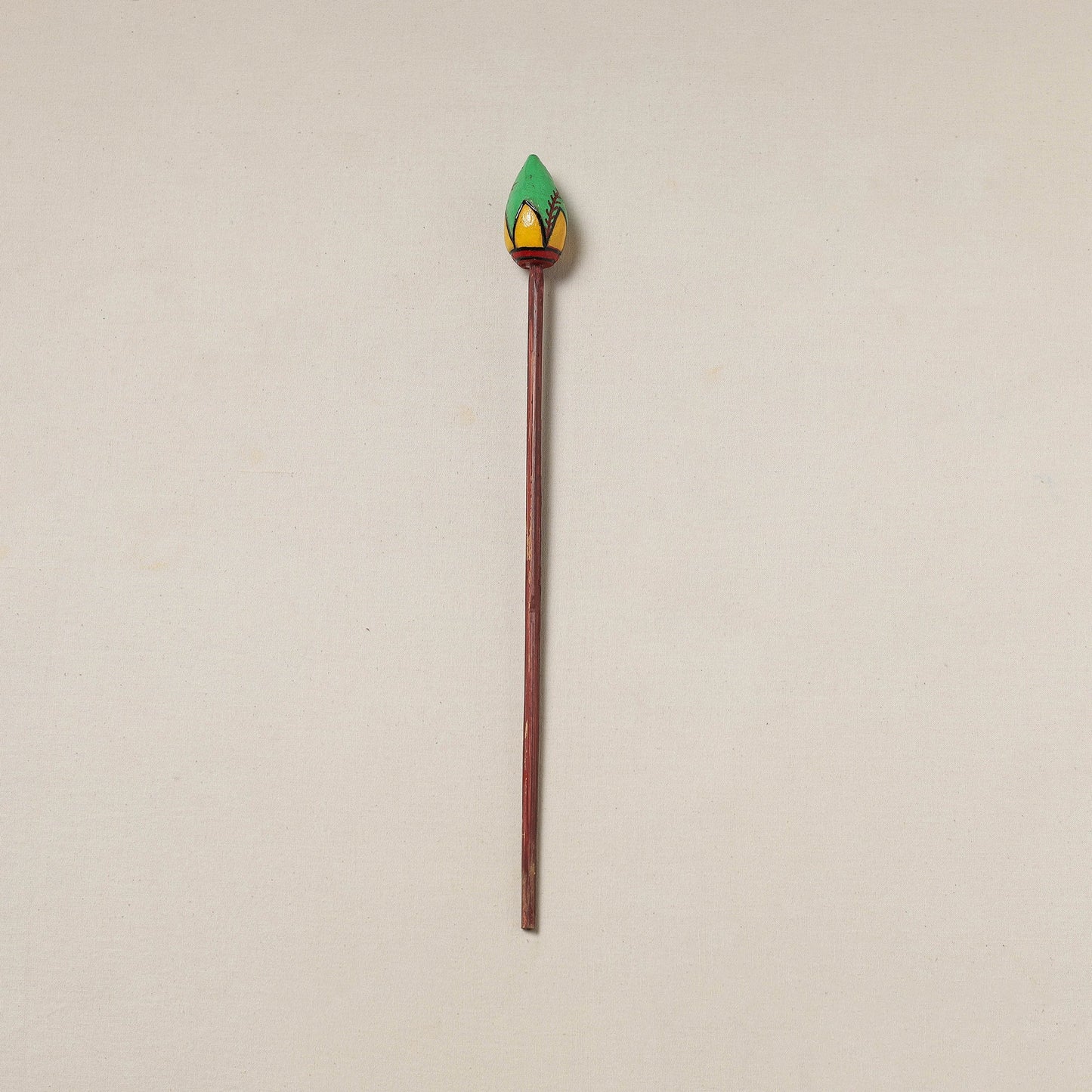 Hand-carved wooden home decor flower stick 04 - handcrafted