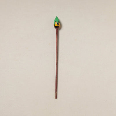 Hand-carved wooden home decor flower stick 04 - handcrafted