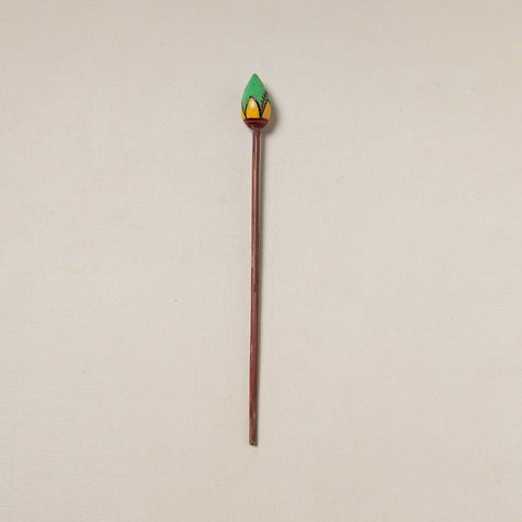 Hand-carved wooden home decor flower stick 04 - handcrafted