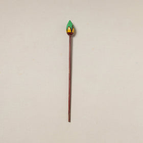 Hand-carved wooden home decor flower stick 04 - handcrafted