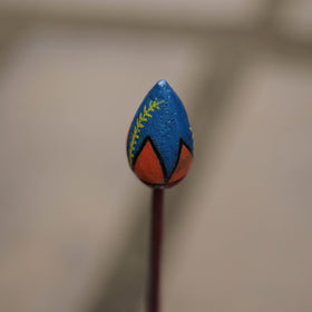 Hand-carved wooden home decor flower stick 05 - handcrafted