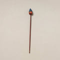 Hand-carved wooden home decor flower stick 05 - handcrafted