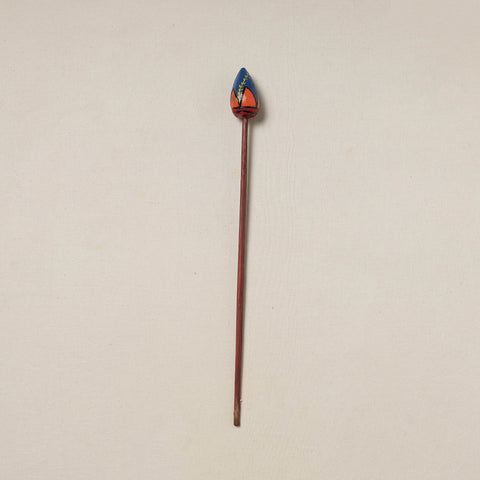 Hand-carved wooden home decor flower stick 05 - handcrafted