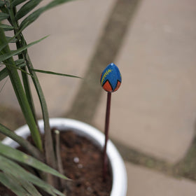 Hand-carved wooden home decor flower stick 05 - handcrafted