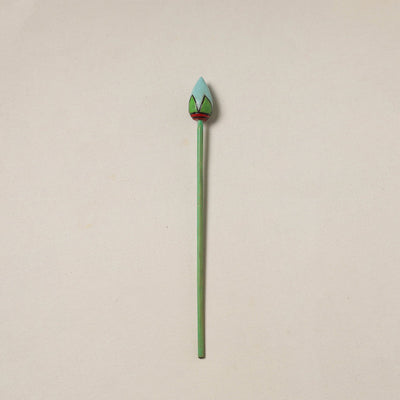 Hand-carved wooden home decor flower stick 06 - handcrafted
