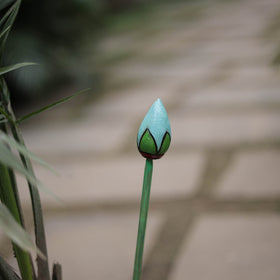 Hand-carved wooden home decor flower stick 06 - handcrafted