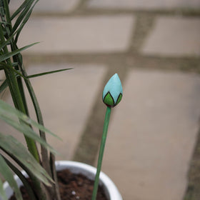 Hand-carved wooden home decor flower stick 06 - handcrafted