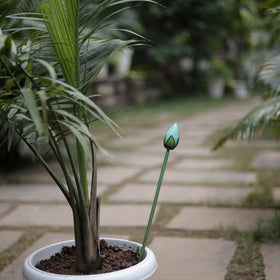 Hand-carved wooden home decor flower stick 06 - handcrafted