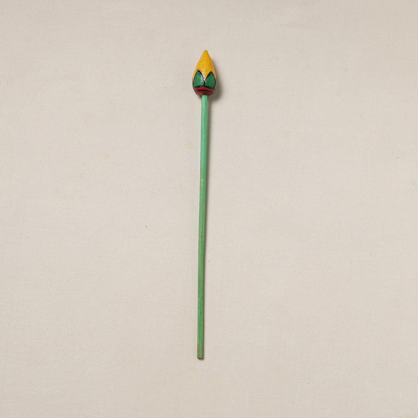 Hand-carved wooden home decor flower stick 07 - handcrafted