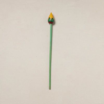 Hand-carved wooden home decor flower stick 07 - handcrafted