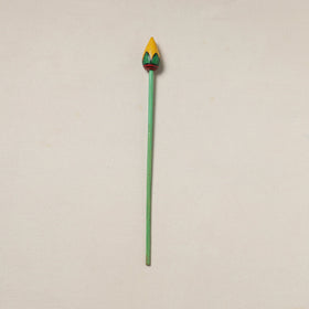 Hand-carved wooden home decor flower stick 07 - handcrafted