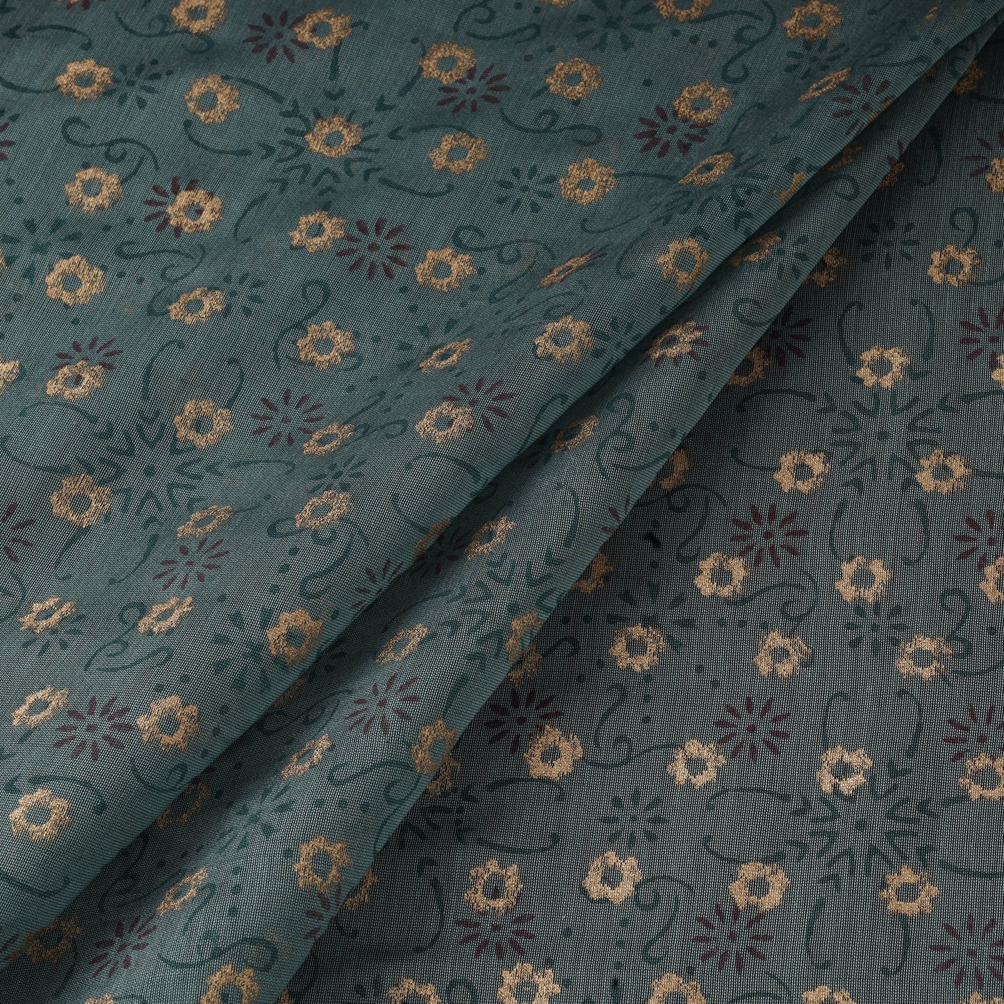 Hand chanderi silk sanganeri fabric 03 - handcrafted