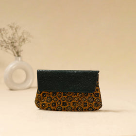 Hand clutch with embossed leather flap 10 - handcrafted