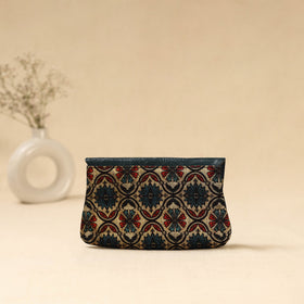 Hand clutch with embossed leather flap 18 - handcrafted