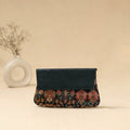 Hand clutch with embossed leather flap 20 - handcrafted