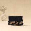 Hand clutch with embossed leather flap 22 - handcrafted