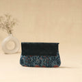 Hand clutch with embossed leather flap 27 - handcrafted