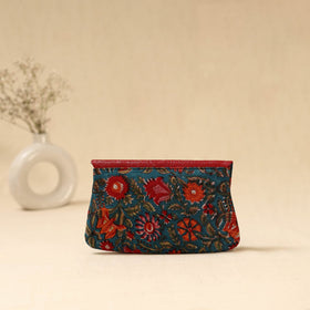 Hand clutch with embossed leather flap 30 - handcrafted