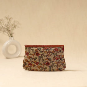 Hand clutch with embossed leather flap 31 - handcrafted