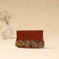 Hand clutch with embossed leather flap 31 - handcrafted