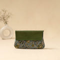 Hand clutch with embossed leather flap 35 - handcrafted