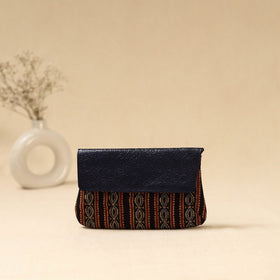 Hand clutch with embossed leather flap 39 - handcrafted