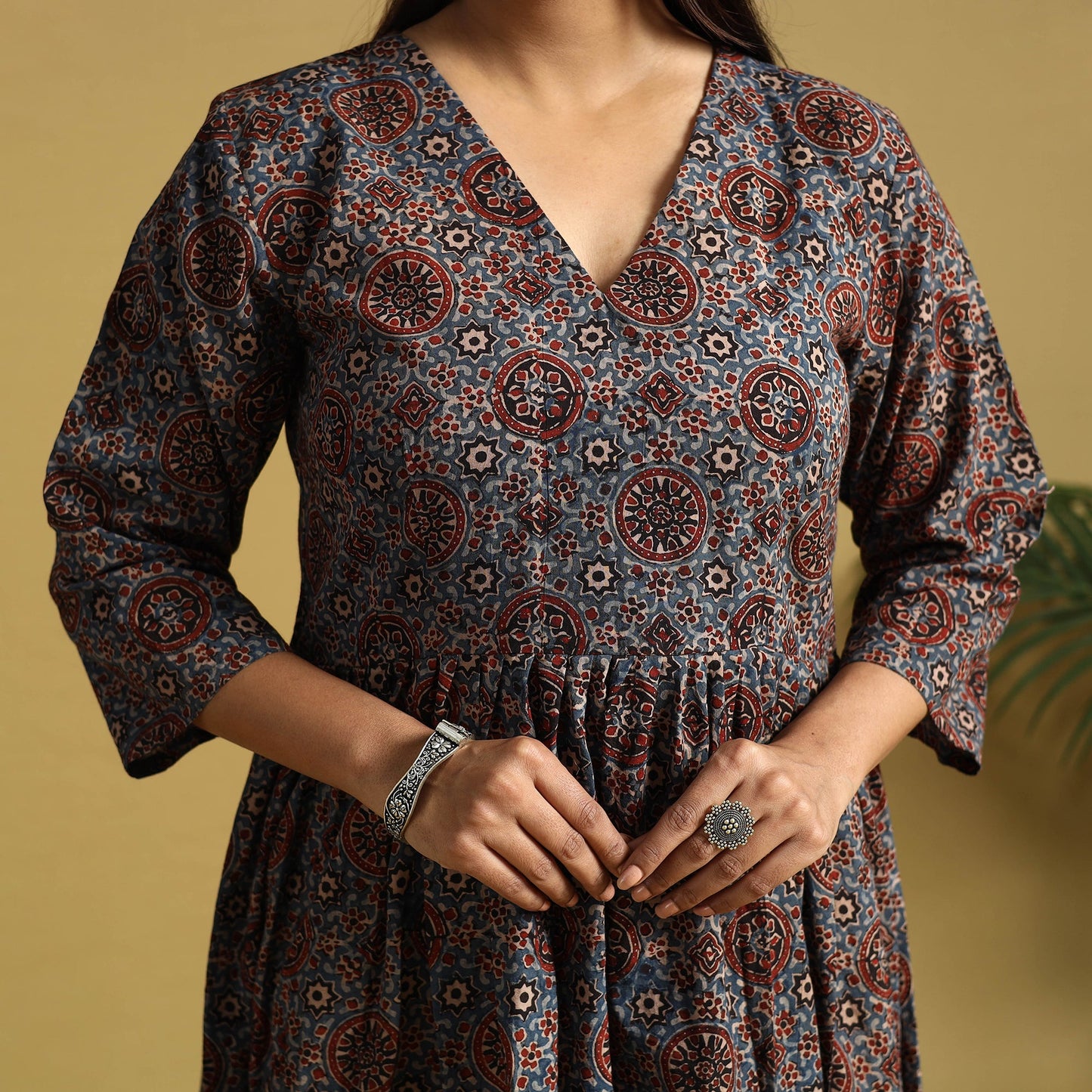 Hand cotton flared dress 13 - handcrafted