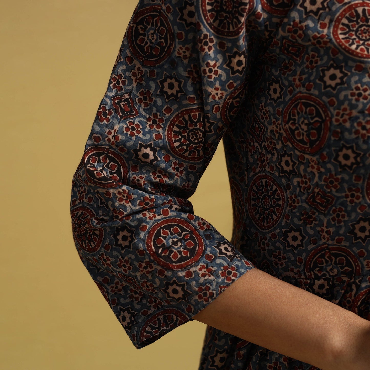 Hand cotton flared dress 13 - handcrafted