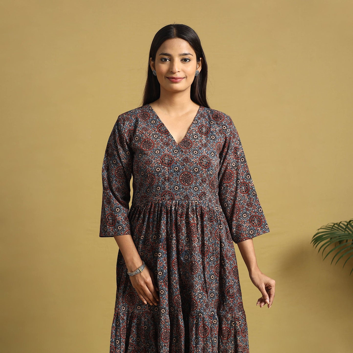 Hand cotton flared dress 13 - handcrafted