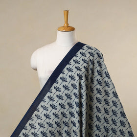 Hand cotton indigo bagru fabric 04 - handcrafted
