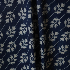 Hand cotton indigo bagru fabric 06 - handcrafted