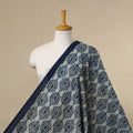 Hand cotton indigo bagru fabric 07 - handcrafted